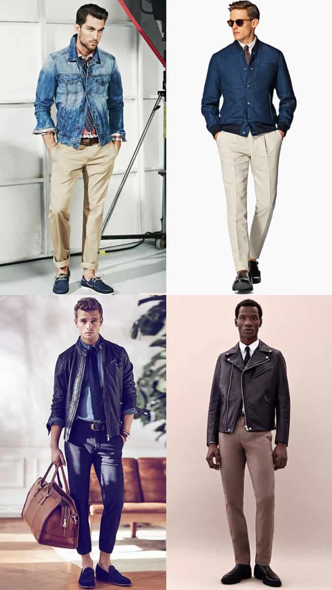Men's Shirts and Ties With Casual Jackets Outfit Inspiration Lookbook