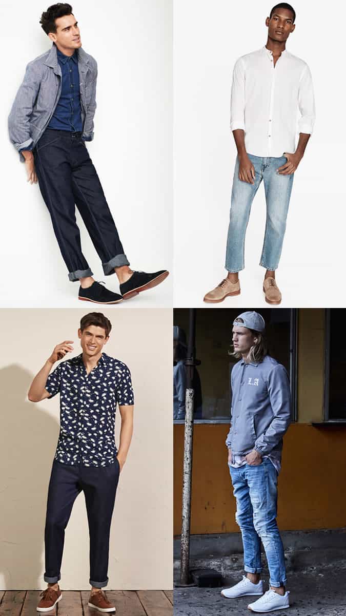 Men's Jeans And Shoes/Boots/Trainers Outfit Inspiration Lookbook