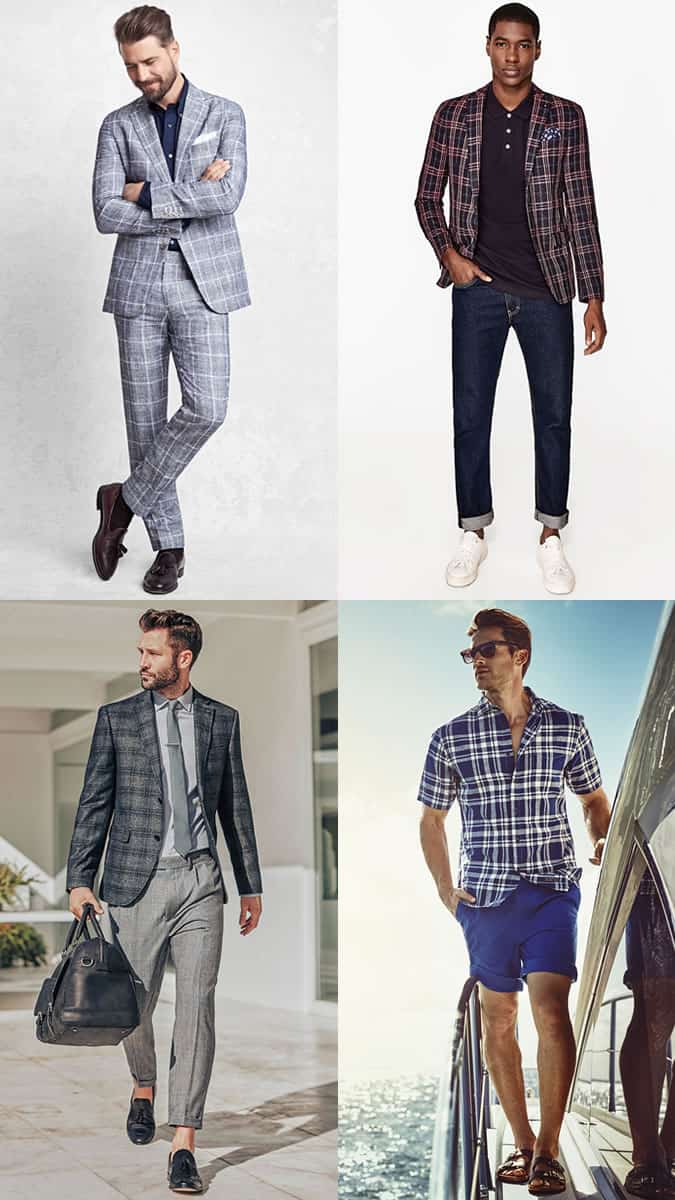 Men's Windowpane & Plaid Checked Clothing Outfit Inspiration Lookbook