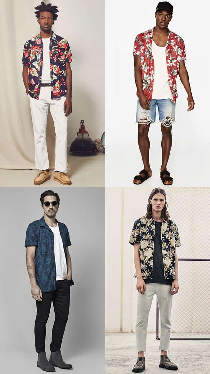 Men's Floral Shirts Outfit Inspiration Lookbook