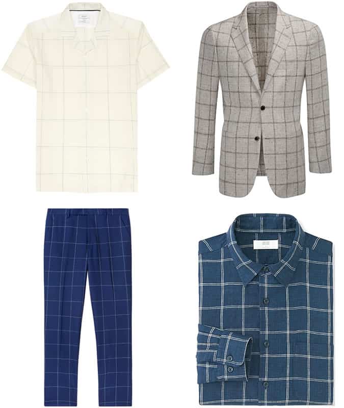 Men's Windowpane & Plaid Checked Clothing