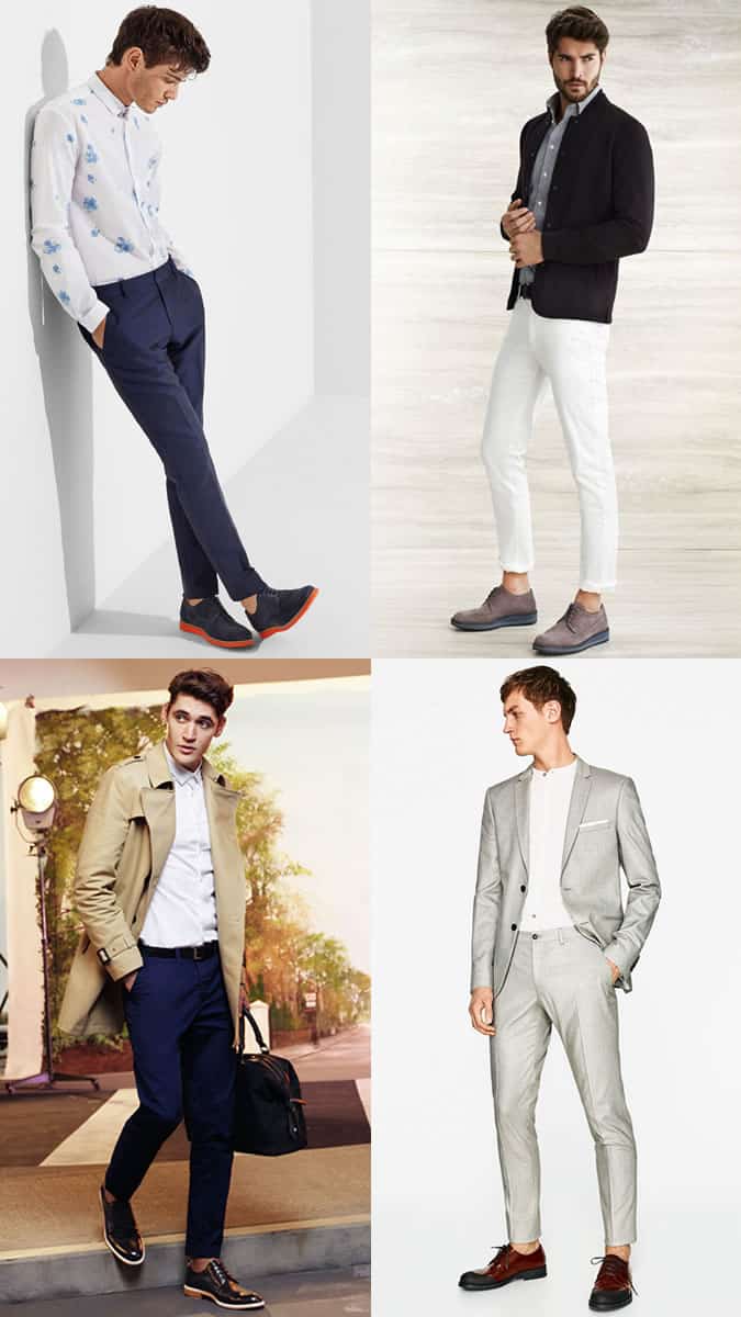 Men's Smart Shoes with Sporty/Modern Details and Soles Outfit Inspiration Lookbook