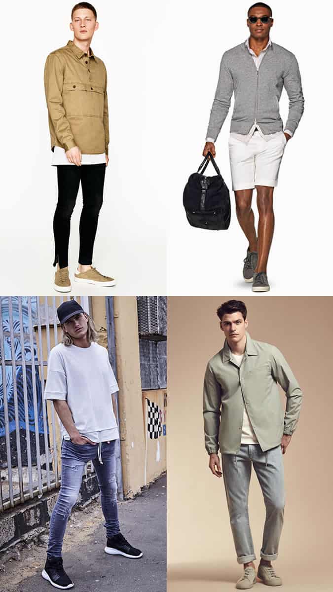 Men's Knitted/Mesh Runners and Suede Sneakers Outfit Inspiration Lookbook