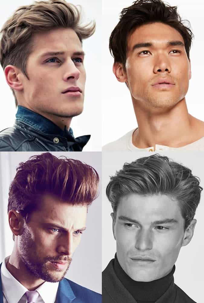 Men's Mid-Length Messy, Loose Pompadour Hairstyles