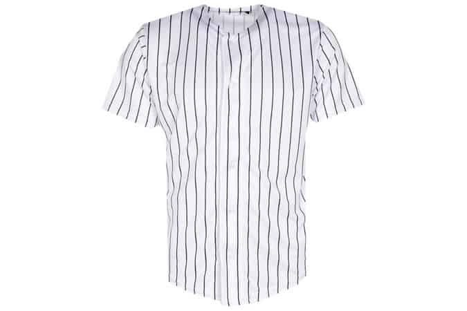 Boohoo Man Pinstripe Baseball Shirt