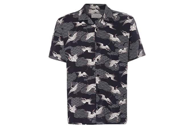 TU Clothing Black Japanese Pattern Shirt