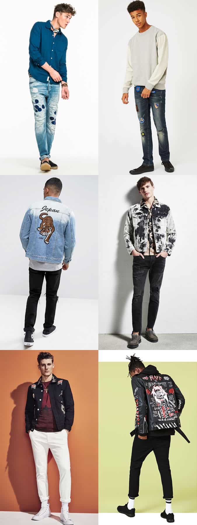 Men's Embellished and Embroidered Clothing Outfit Inspiration Lookbook