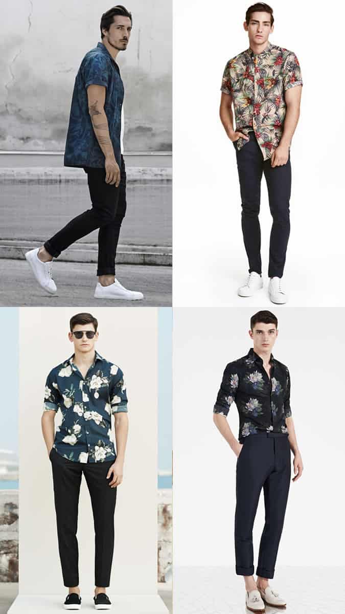 Men's Floral Shirts Outfit Inspiration Lookbook