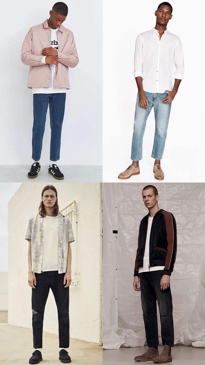 Men's Relaxed Cropped Jeans Outfit Inspiration Lookbook