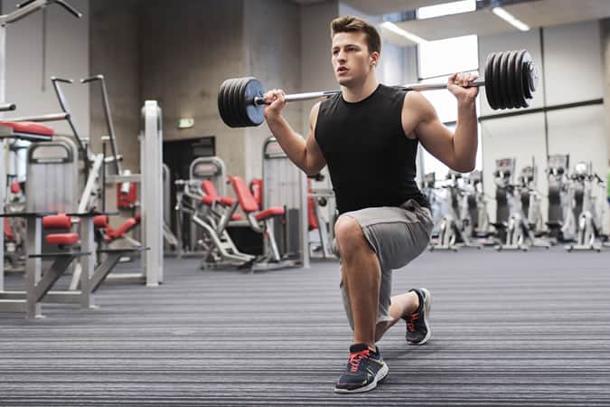 Man lunging