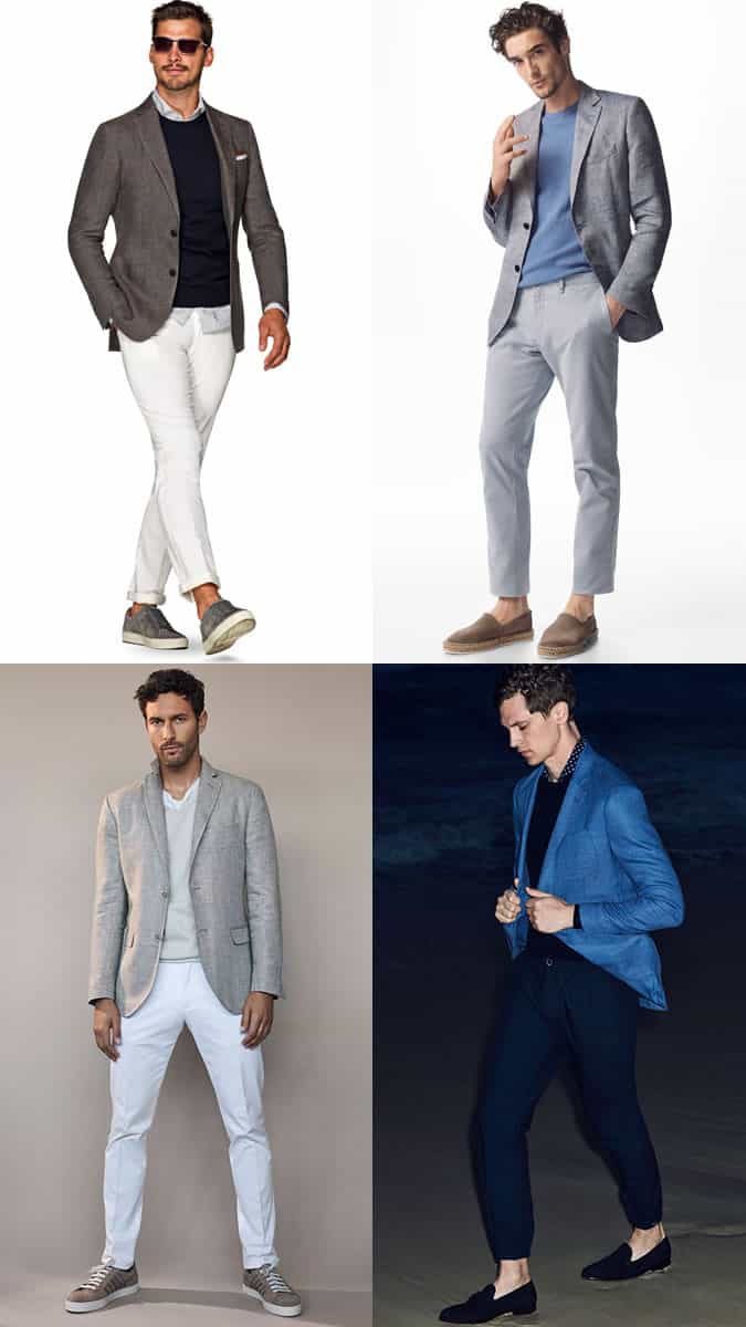 Men's Linen Blazers Fashion & Style Outfit Inspiration Lookbook