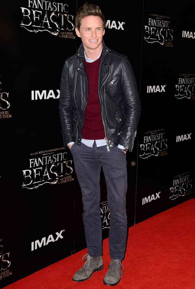 Eddie Redmayne Leather Jacket