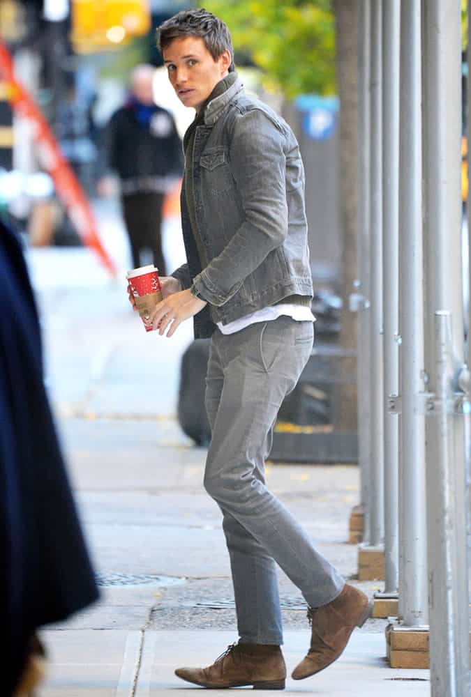 Eddie Redmayne Grey Denim