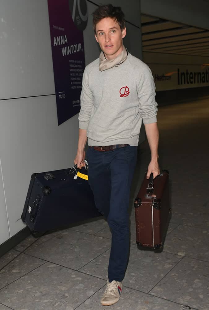 Eddie Redmayne Brown Scarf