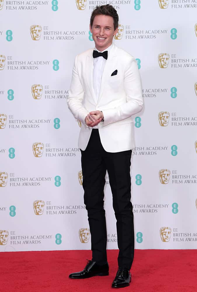 Eddie Redmayne White Dinner Jacket BAFTA Awards