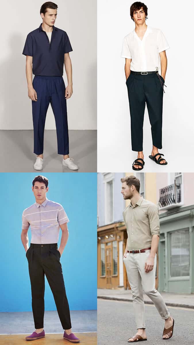 Tucked in shirts with trousers - summer 2018 men's fashion trend