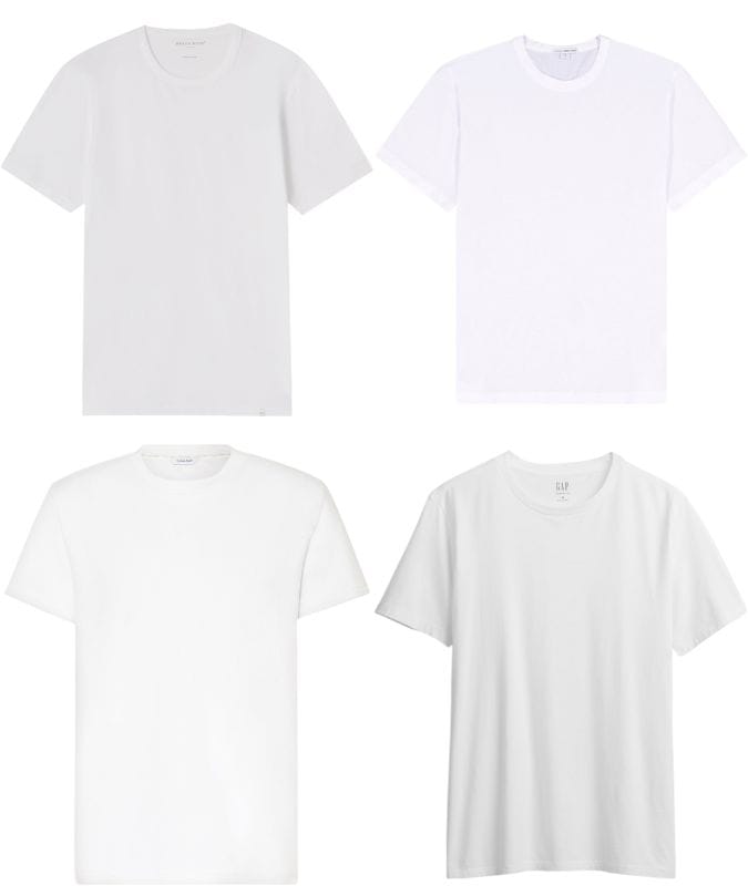 white T-shirt