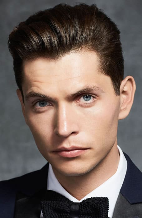 Pompadour Hairstyle With Widow's Peak