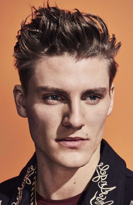 Men's Widow's Peak Hairstyles Gelled Up