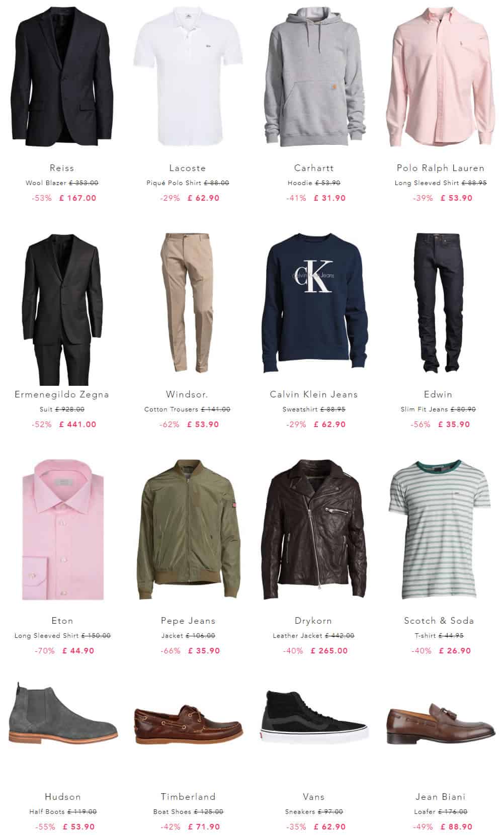 Men's designer clothing at up to 80% off