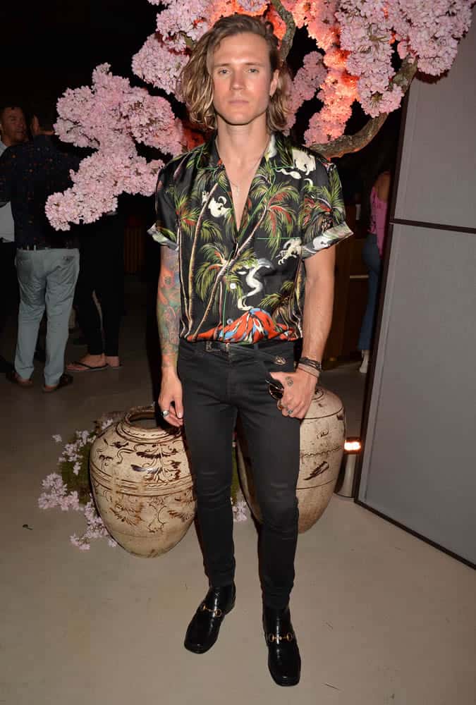 Dougie Poynter floral shirt