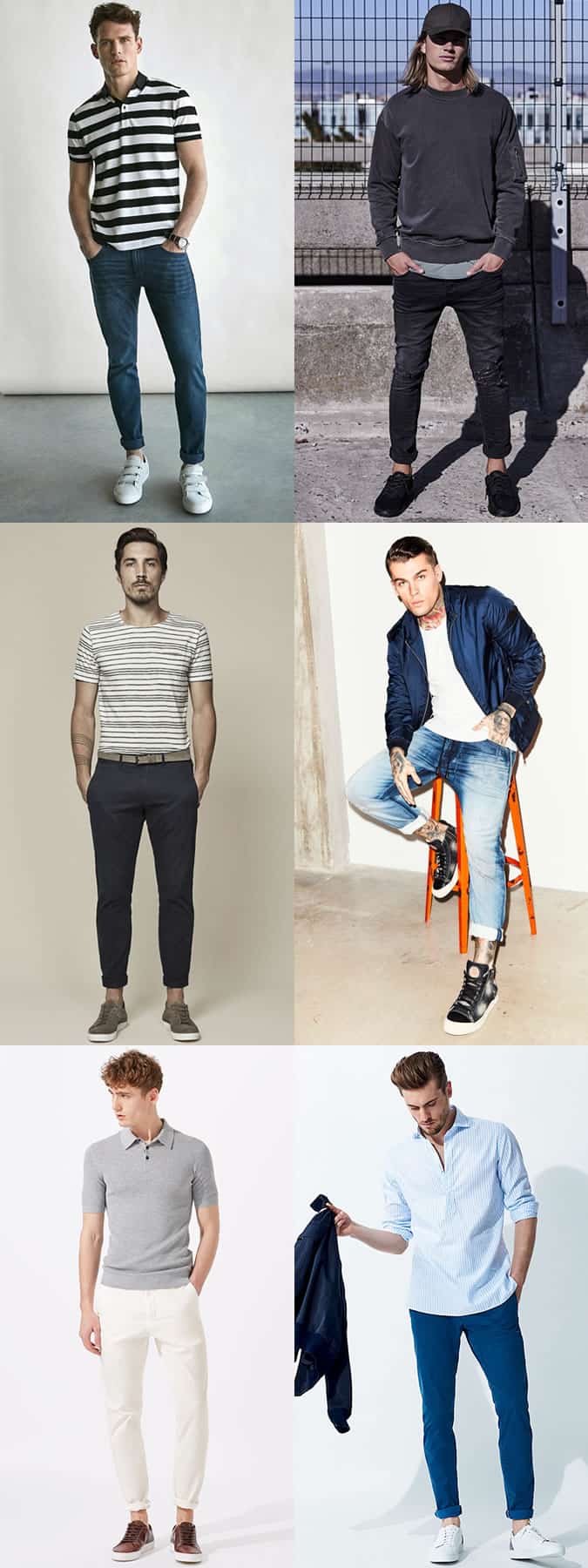 What to wear with pinrolled jeans and chinos