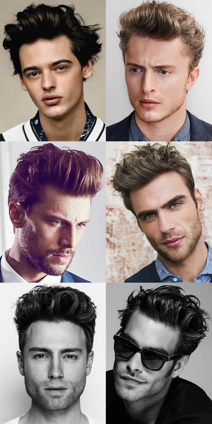 pompadour hairstyles for men with curly or thick hair
