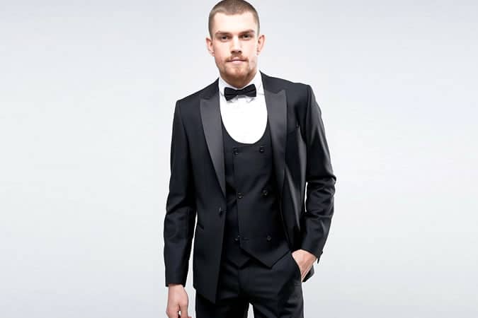 ASOS Slim Suit Tuxedo In Black