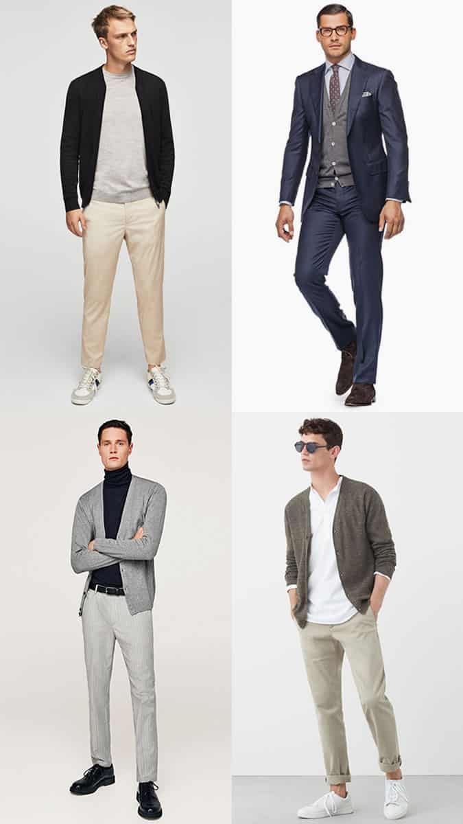light gauge cardigan styles for men