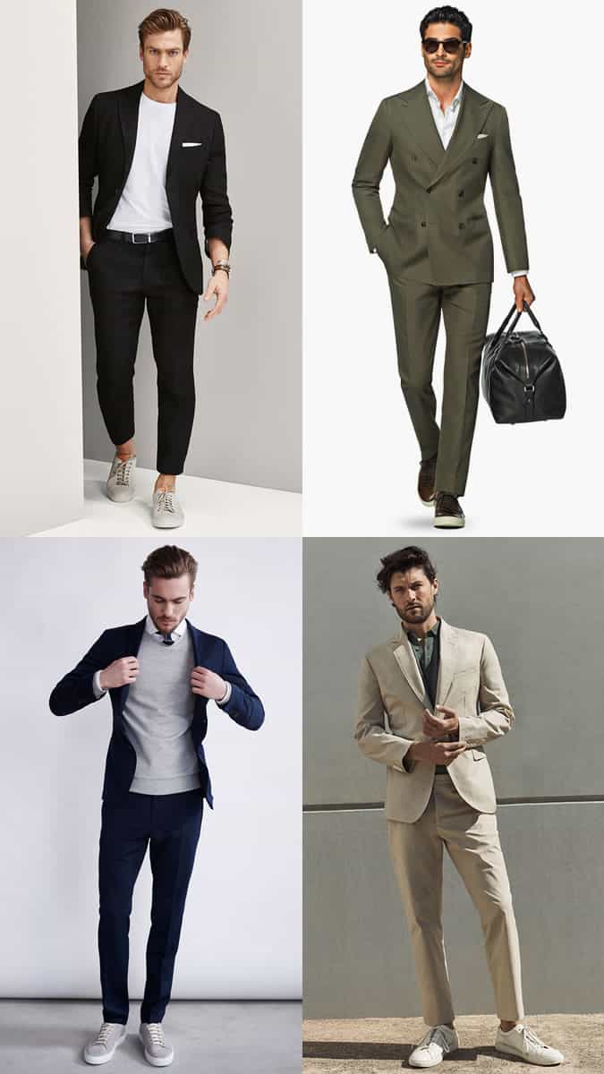 How to wear sneakers with a suit