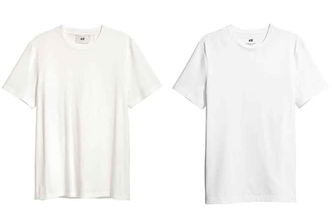 H&M Basic Men's White T-Shirts
