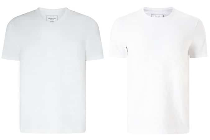 John Lewis Basic Men's White T-Shirts