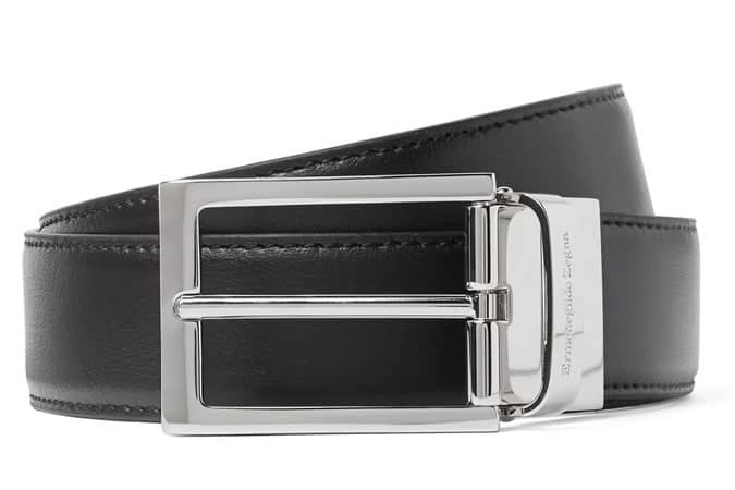 Ermenegildo Black And Brown Reversible Leather Belt