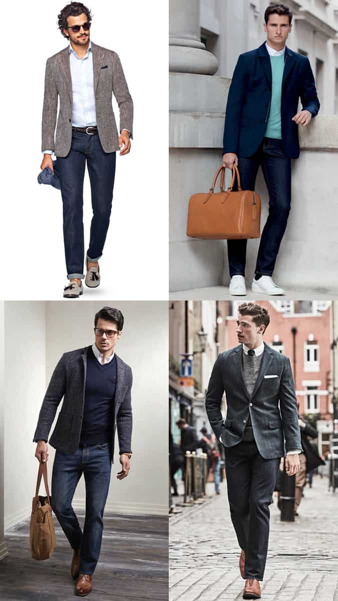 Men's work outfits with jeans