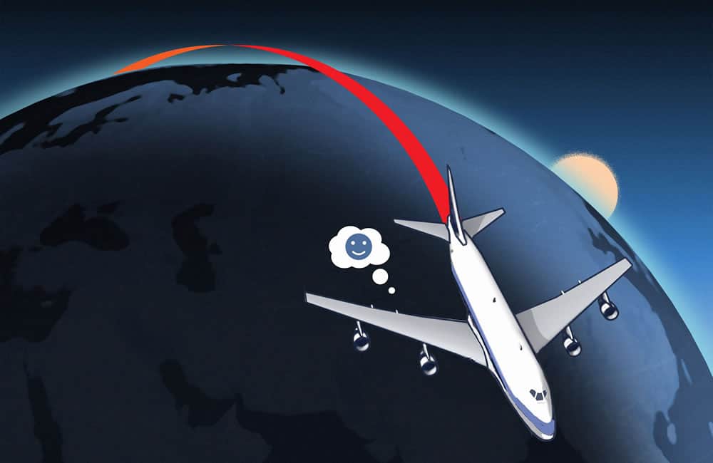 The further away from home you travel the happier you are