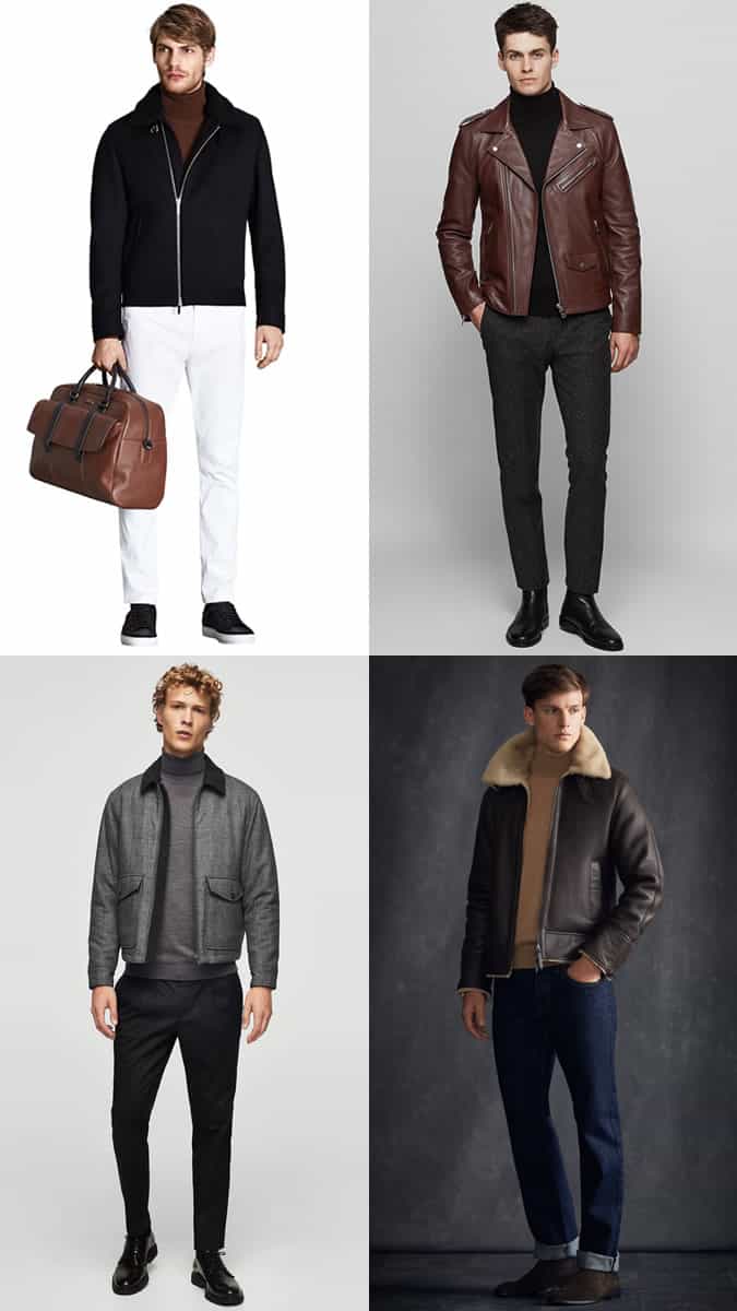 how to wear a roll neck with a jacket