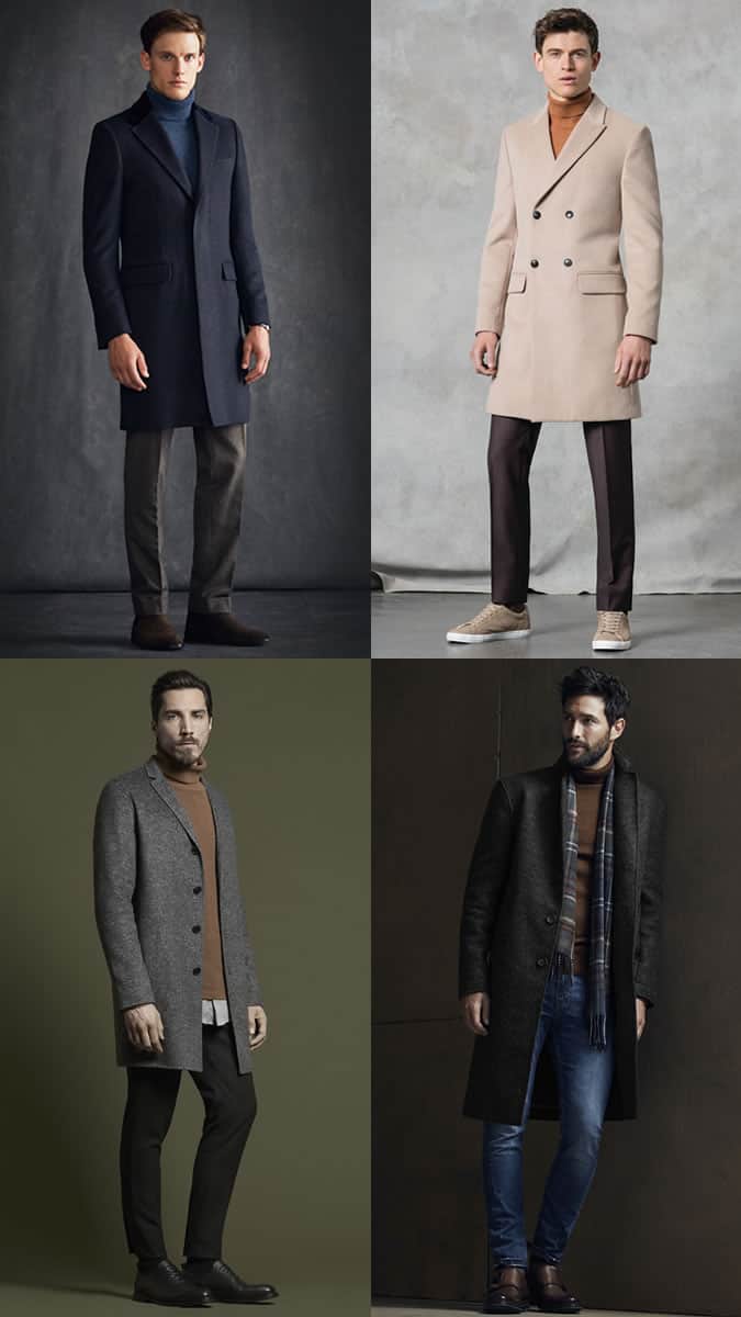how to wear a roll neck with an overcoat