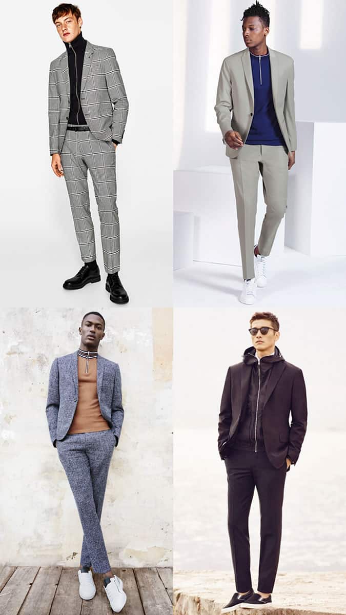 how to wear a tracksuit top under a suit jacket