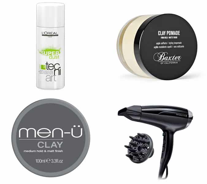 styling products for men's haircuts with a cropped blunt fringe