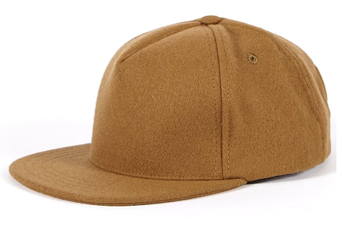 Universal Works Baseball Cap in Camel Melton