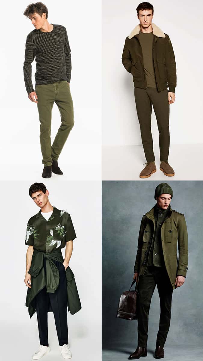 how to wear an all-green outfit