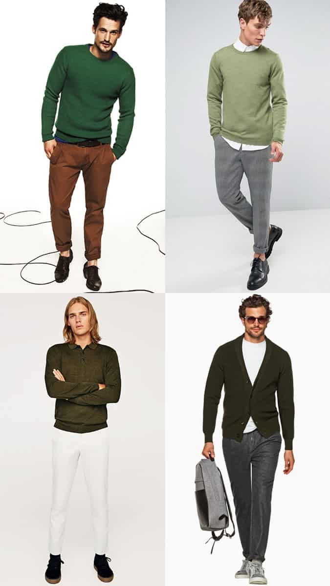 how to wear green knitwear