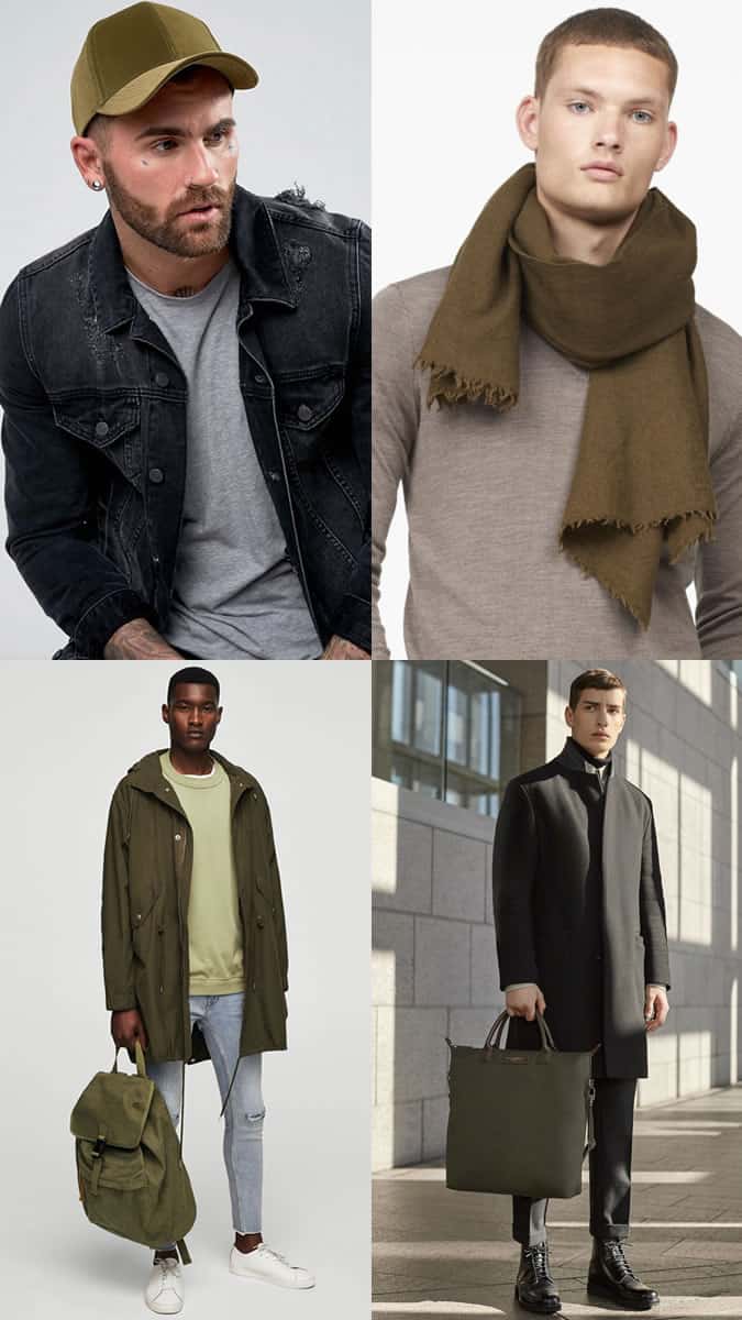 how to wear green accessories