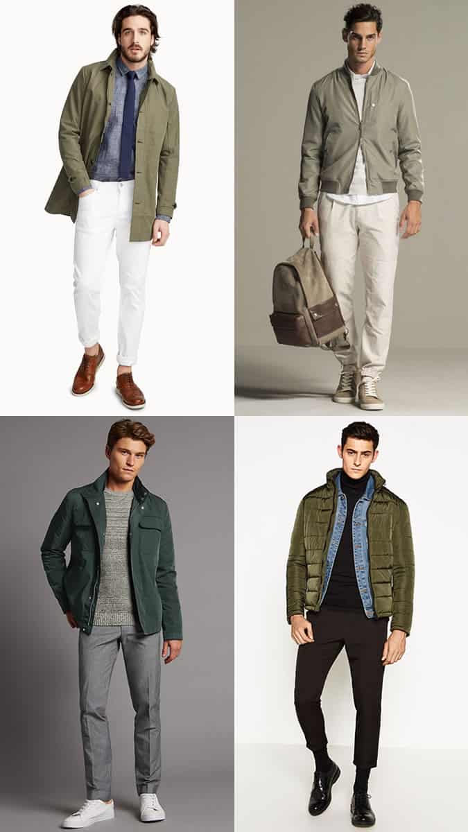 how to wear green coats