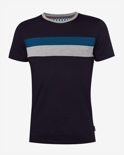 Colour-block cotton T-shirt
