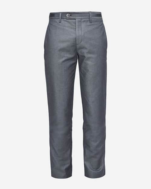 Cotton and linen-blend trousers