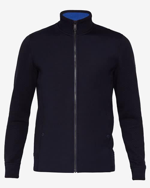 Quilted panel neoprene bomber jacket
