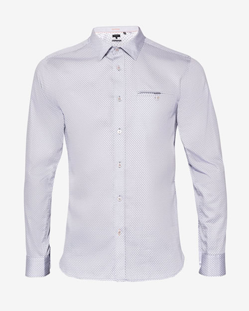 Geo print cotton shirt