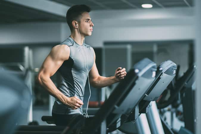 Treadmill workout for younger skin