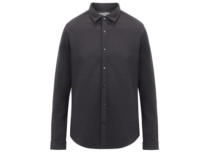 Tu Black Quilted Slim Shirt